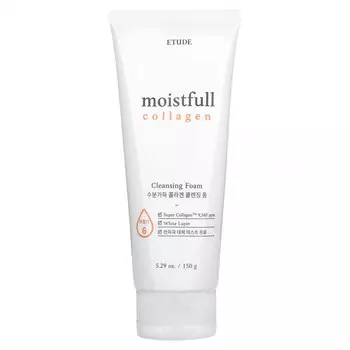 Etude, Moistfull Collagen, очищающая пенка, 150 г (5,29 унции)