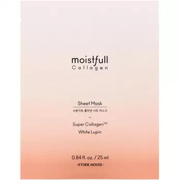 Etude, Moistfull, тканевая маска с коллагеном, 1 шт., 25 мл (0,84 жидк. унции)