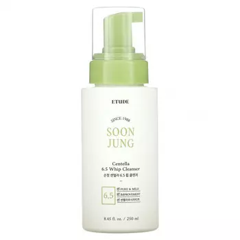 Etude, Soon Jung, очищающее средство для взбивания центеллы 6,5, 250 мл (8,45 жидк. Унции)