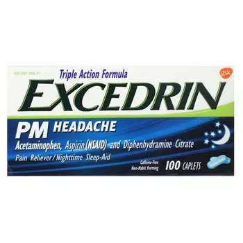 Excedrin, PM Headache, 100 капсул