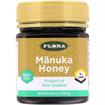 Flora, Мед манука, MGO 100+, 250 г