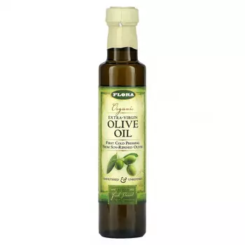 Flora, органическое нерафинированное оливковое масло высшего качества, 250 мл (8,5 жидк. унции)