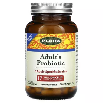 Flora, Udo's Choice, Adult's Probiotic, 60 капсул