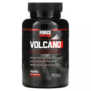 Force Factor, Volcano, бустер оксида азота,120 капсул