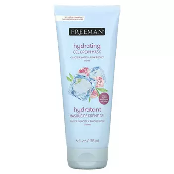 Freeman Beauty, Feeling Beautiful, увлажняющая гелевая крем-маска, ледниковая вода + розовый пион, 175 мл (6 жидк. унций)