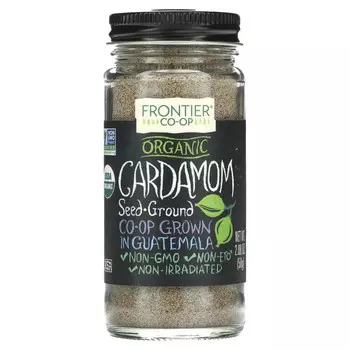 Frontier Co-op, Семена органического кардамона, молотые, 58 г (2,08 унции)