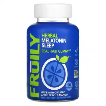 Fruily, Herbal Melatonin Sleep, Mixed Fruit , 50 Gummies