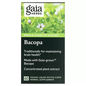 Gaia Herbs, Бакопа, 60 веганских капсул Phyto-Cap