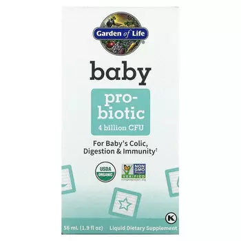 Garden of Life, Baby, Probiotic, пробиотик для детей, 4 млрд КОЕ, 56 мл (1,9 жидк. унций)