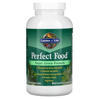 Garden of Life, Perfect Food, Super Green Formula, 300 растительных капсуловидных таблеток