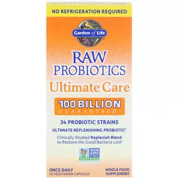 Garden of Life, RAW Probiotics Ultimate Care, 30 вегетарианских капсул
