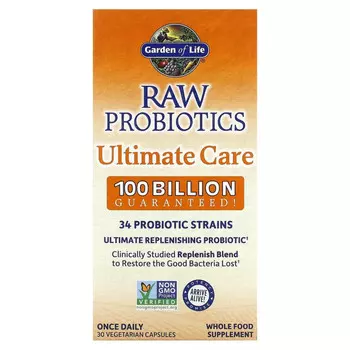 Garden of Life, RAW Probiotics Ultimate Care, 30 вегетарианских капсул