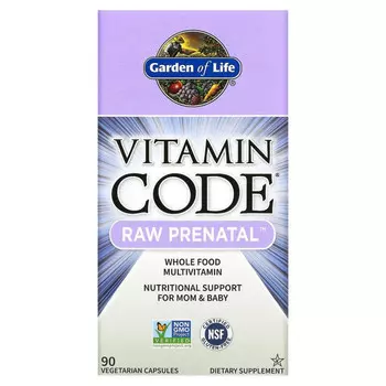 Garden of Life, Vitamin Code, RAW Prenatal, 90 вегетарианских капсул