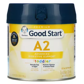 Gerber, Good Start, напиток для малышей с пробиотиками А2, от 12 до 24 месяцев, 566 г (20 унций)