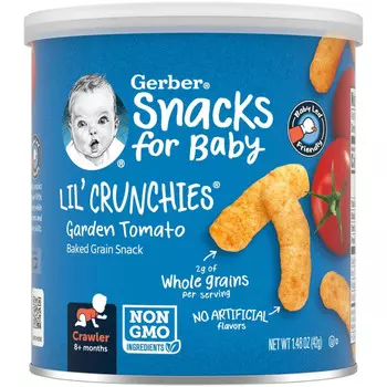 Gerber, Lil' Crunchies, для малышей от 8 месяцев, со вкусом томатов, 42 г (1,48 унции)