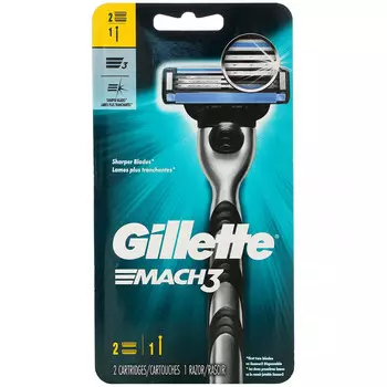 Gillette, Mach3, 1 бритва + 2 кассеты