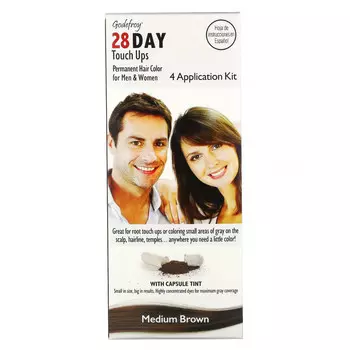 Godefroy, 28 Day Touch Ups, средний коричневый, набор для 4 применений