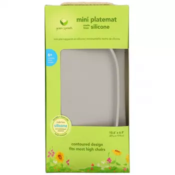Green Sprouts, Подносик для мини-тарелок, для детей от 6 месяцев, серый, 1 шт.