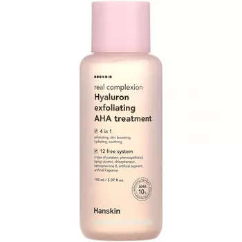 Hanskin, Real Complexion Hyaluron Exfoliating AHA Treatment, 5.07 fl oz (150 ml)