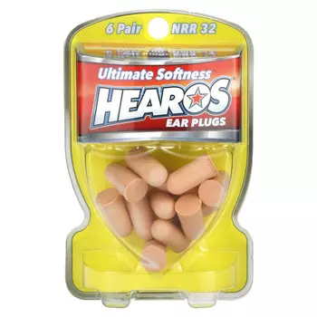 Hearos, Беруши, Ultimate Softness, High, NRR 32, 6 пар