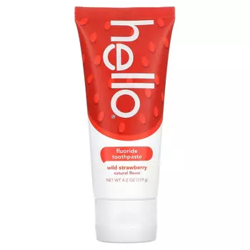 Hello, детская серия, зубная паста с фторидом, земляника, 119 г (4,2 унции)