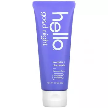 Hello, Good Night, Fluoride Free Toothpaste, Lavender + Chamomile, 3 oz (85 g)