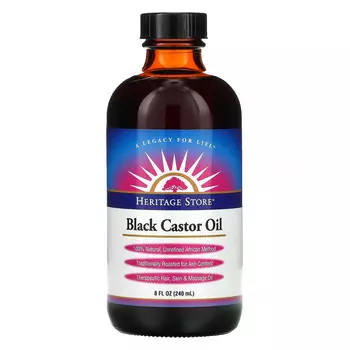 Heritage Store, Черное касторовое масло, 240 мл (8 жидк. унций)