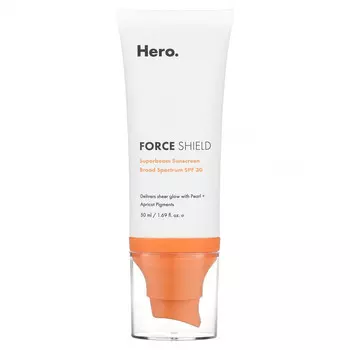 Hero Cosmetics, Force Shield, солнцезащитное средство Superbeam, SPF 30, 50 мл (1,69 жидк. Унции)