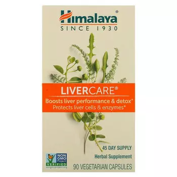 Himalaya, LiverCare, 90 вегетарианских капсул