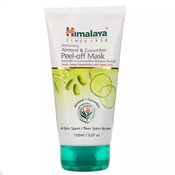 Himalaya, отшелушивающая маска, для всех типов кожи, миндаль и огурец, 150 мл (5,07 жидк. унции)