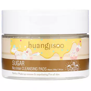 Huangjisoo, Сахарные Очищающие салфетки Rinse, 60 салфеток, 220 г (7,76 унции)