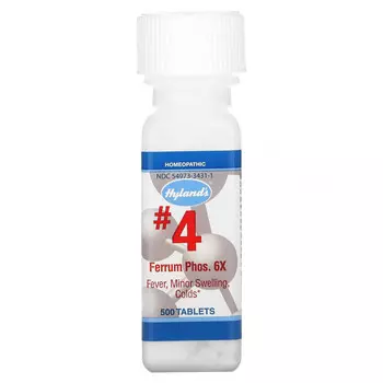 Hyland's, #4 Ferrum Phos 6X, 500 Tablets
