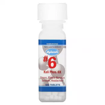 Hyland's, кали фосфорикум (Kali Phos.) № 6 6X, 500 таблеток