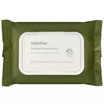 Innisfree, Очищающие салфетки с оливковым маслом, 30 шт.
