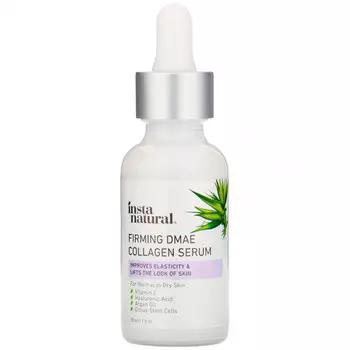 InstaNatural, коллагеновая сыворотка с ДМАЭ, придающая коже упругости, 30 мл (1 жидк. унция)