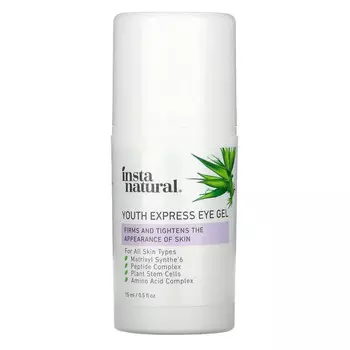 InstaNatural, омолаживающий экспресс-гель для области вокруг глаз, 15 мл (0,5 жидк. унции)