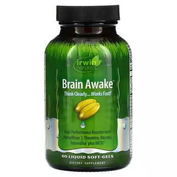 Irwin Naturals, Brain Awake, 60 жидких гелевых капсул