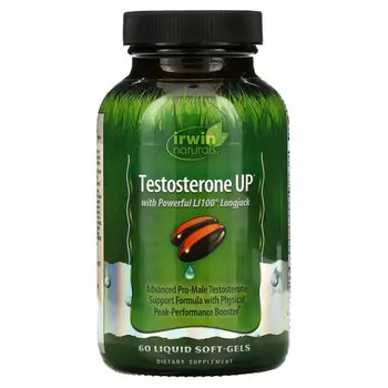 Irwin Naturals, Testosterone UP, 60 жидкостных желатиновых капсул