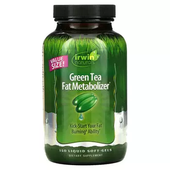 Irwin Naturals, Зеленый чай для жирового обмена, 150 мягких капсул с жидкостью
