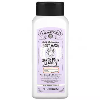 J R Watkins, Ежедневное увлажняющее средство для душа с лавандой, 18 жидких унций (532 мл)