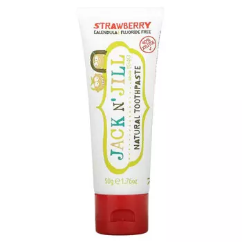 Jack n' Jill, Натуральная зубная паста, с сертифицированной органической клубникой, 1,767 унции (50 г)
