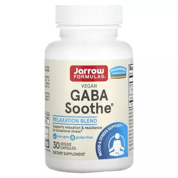 Jarrow Formulas, GABA Soothe, 30 растительных капсул