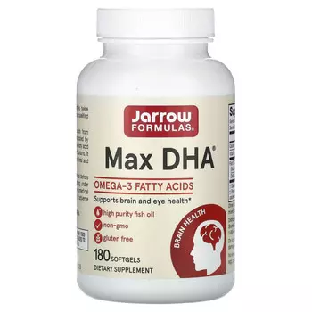 Jarrow Formulas, Max DHA, 180 мягких таблеток