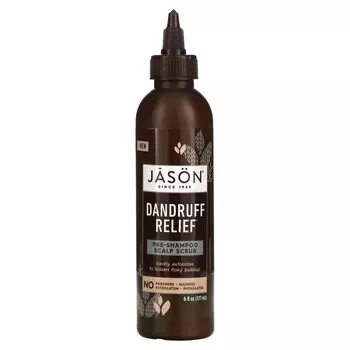 Jason Natural, Dandruff Relief, скраб для кожи головы перед использованием шампуня, 177 мл (6 жидк. Унций)