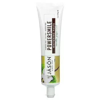 Jason Natural, Powersmile, отбеливающая зубная паста, перечная мята и ваниль, 170 г (6 унций)