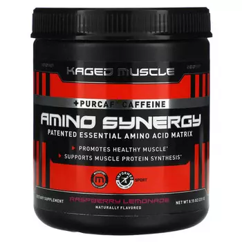 Kaged Muscle, Amino Synergy, малиновый лимонад, 195 г (6,88 унции)