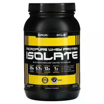 Kaged Muscle, Изолят сывороточного протеина MicroPure, шоколад с арахисовой пастой, 1,36 кг (3 фунта)