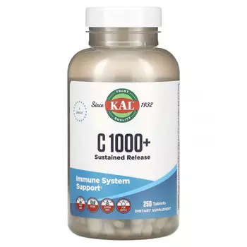 KAL, C 1000+ с замедленным высвобождением, 250 таблеток