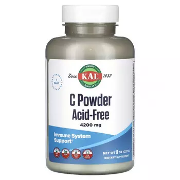 KAL, C в порошке, без кислоты, 4200 мг, 227 г (8 унций)
