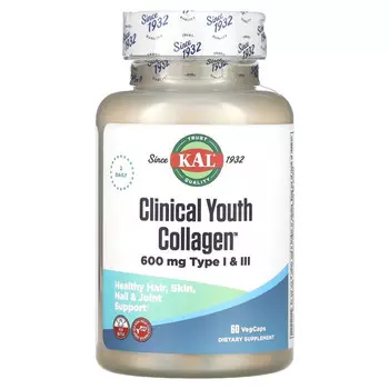 KAL, Clinical Youth Collagen, коллаген, 60 вегетарианских капсул